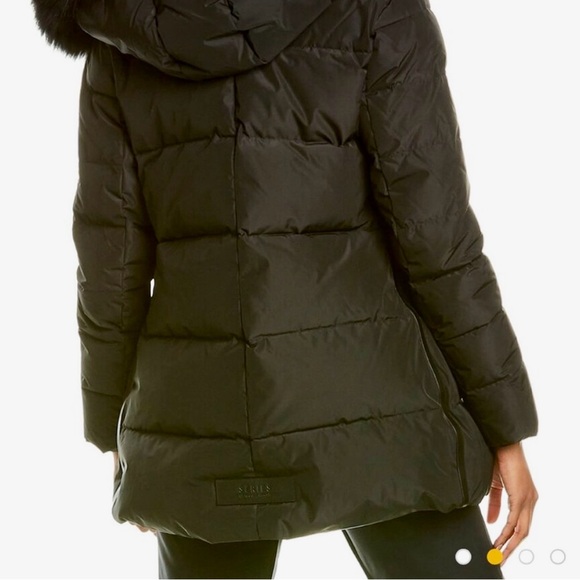 NICOLE BENISTI Series Nakiska Leather Trim Puffer Down Coat - S - Picture 2 of 13